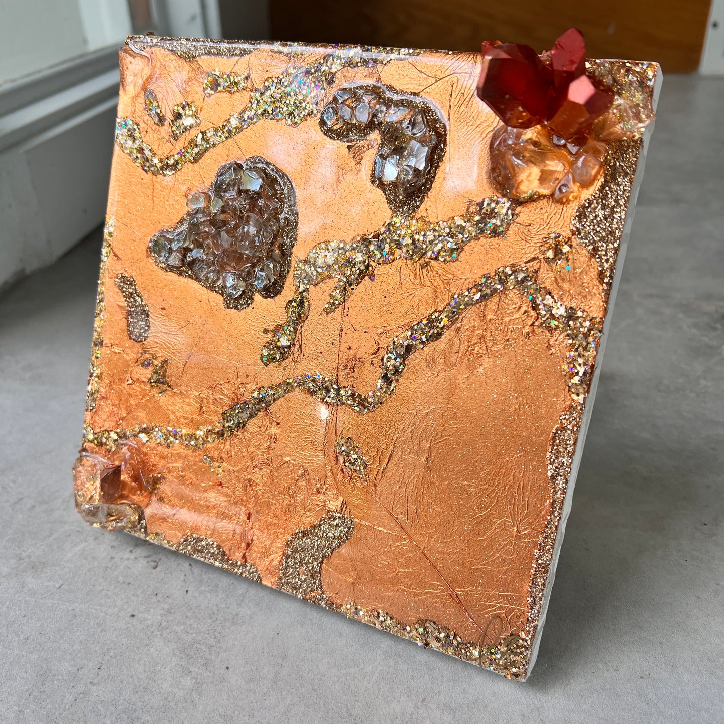 Sunny Copper Mini Artwork with Stand