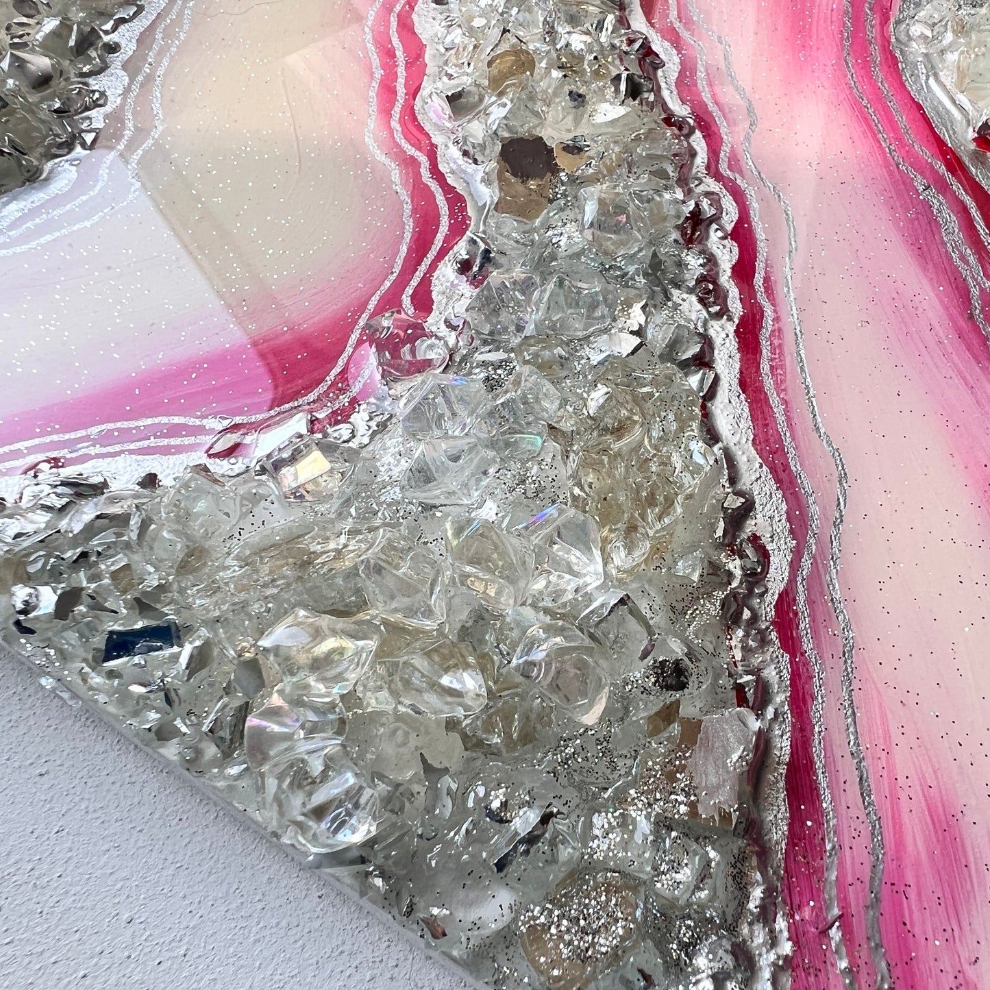 Waves of Silver Ember 8x8