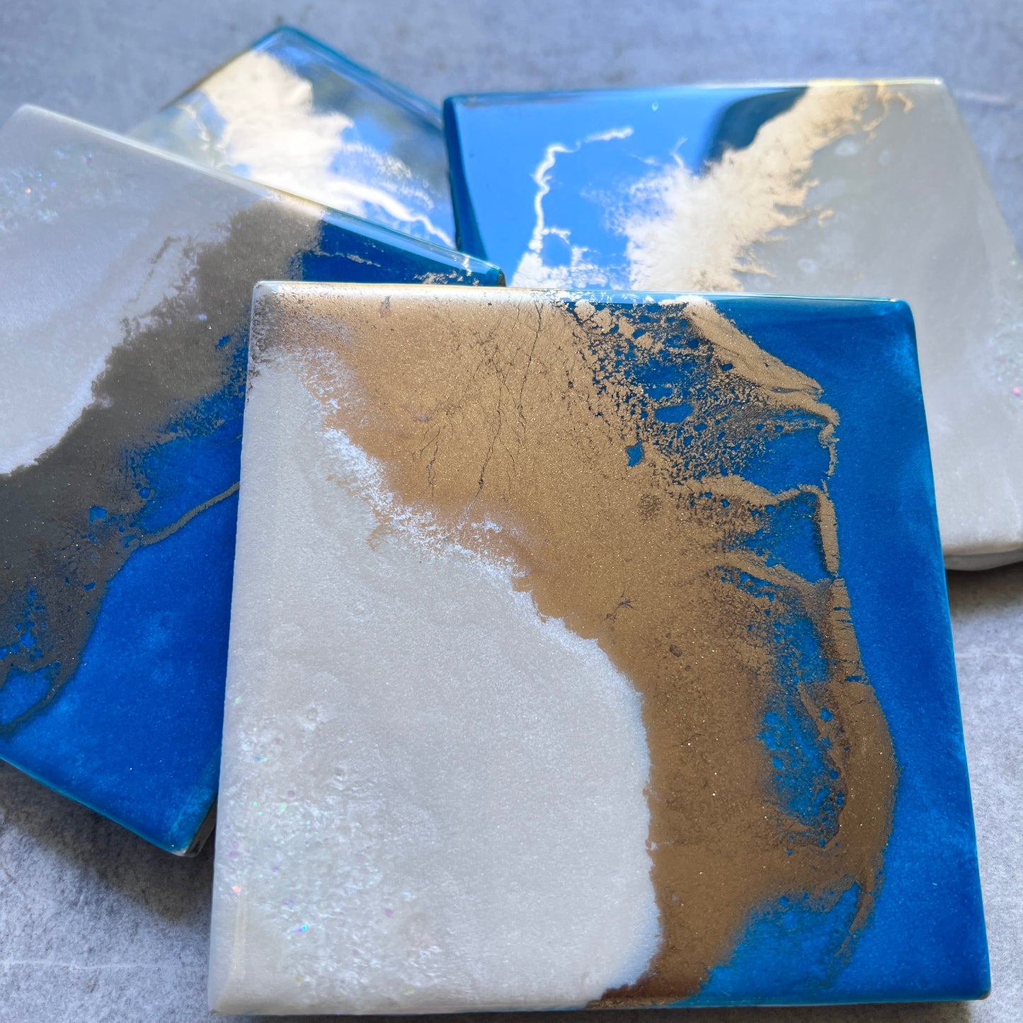 Gold & Blue Vibes Coaster Set