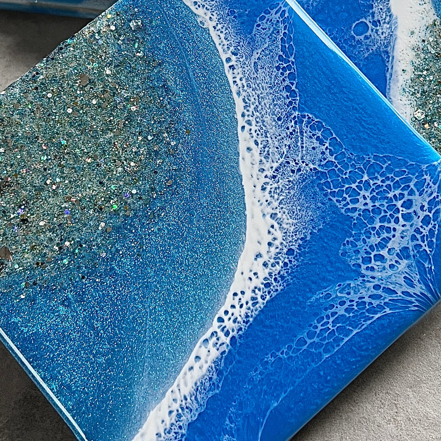 Waves and Sparkle Coaster Set