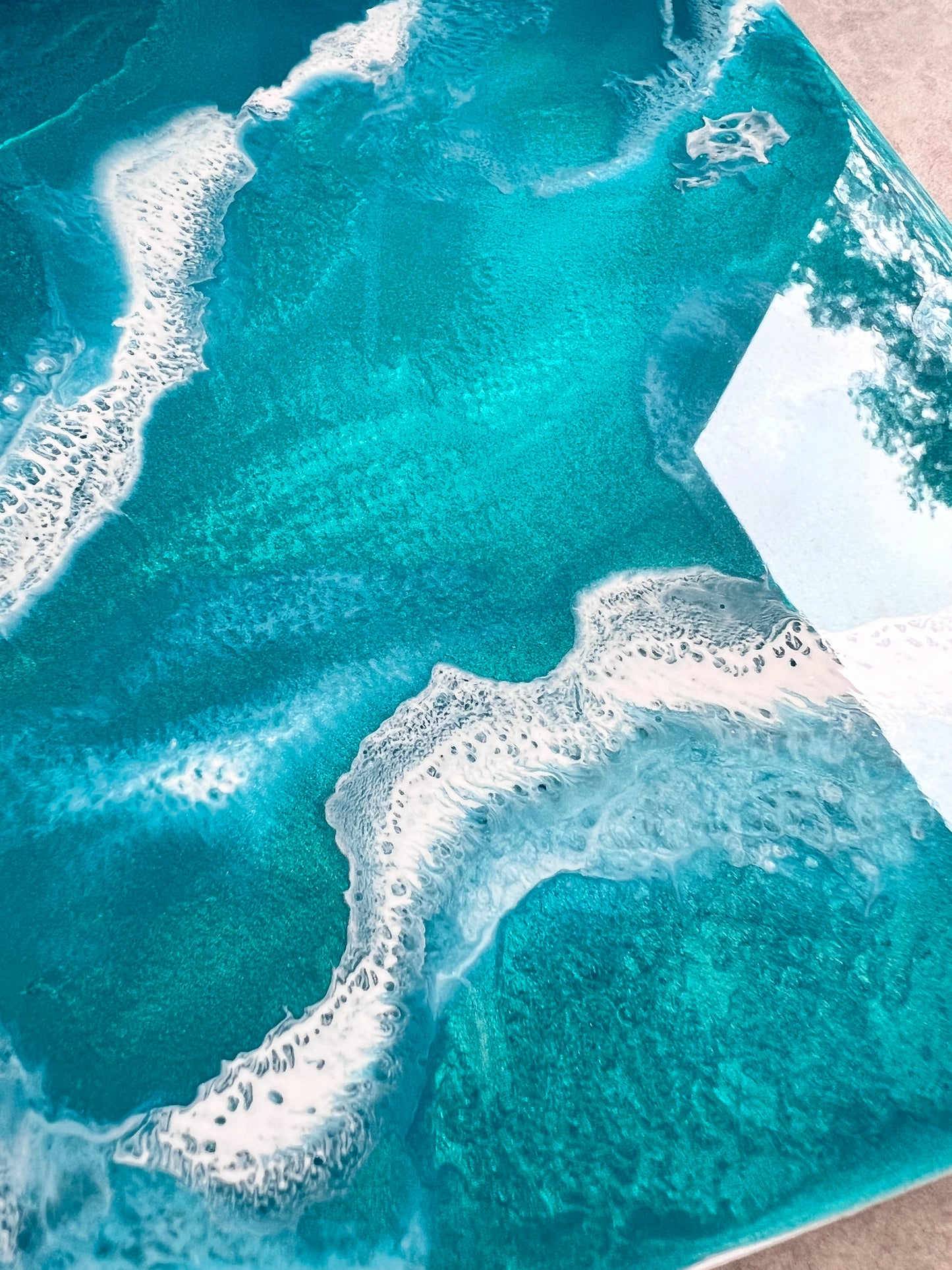 Caribbean waves Mini Artwork with Stand 10x10