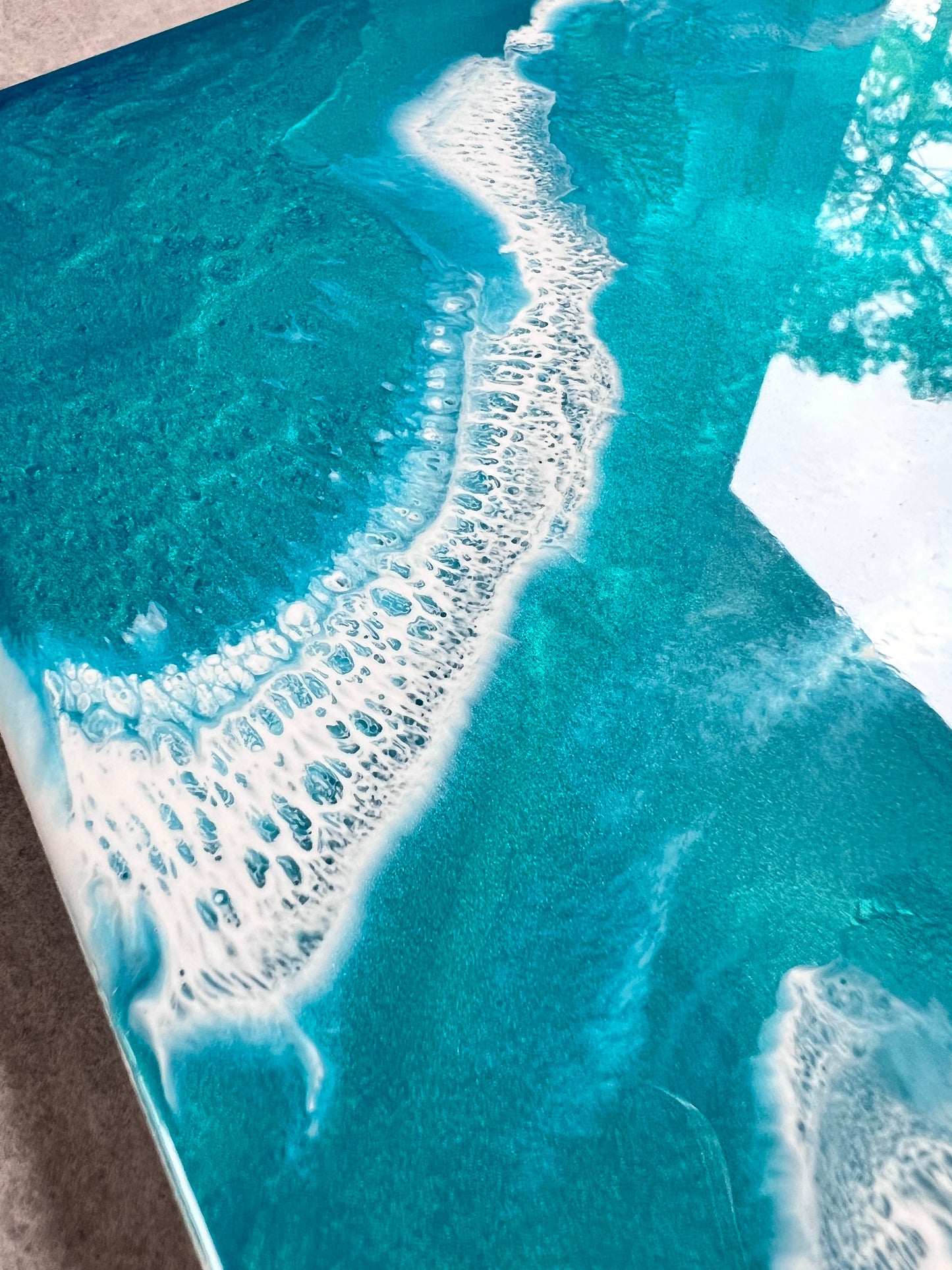 Caribbean waves Mini Artwork with Stand 10x10