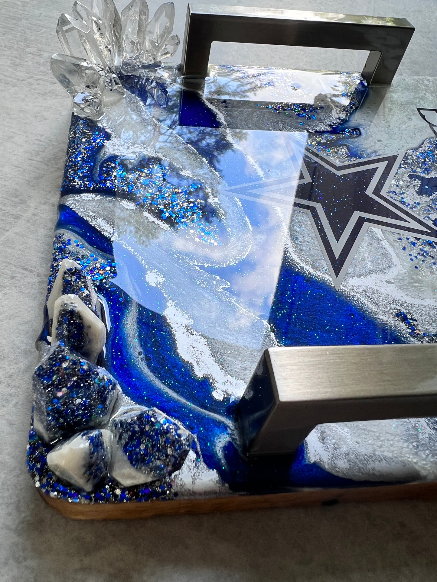 Custom order: Dallas Cowboy Mini Tray with handles