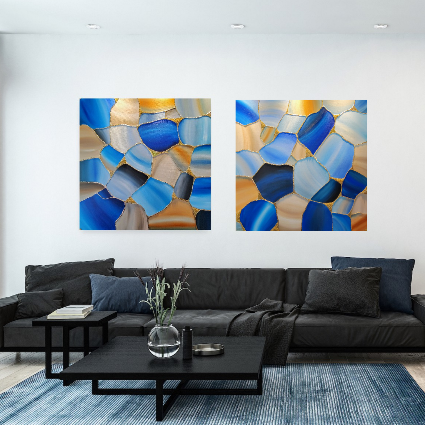 Multifaceted Diptych Set (Two 48x48s)