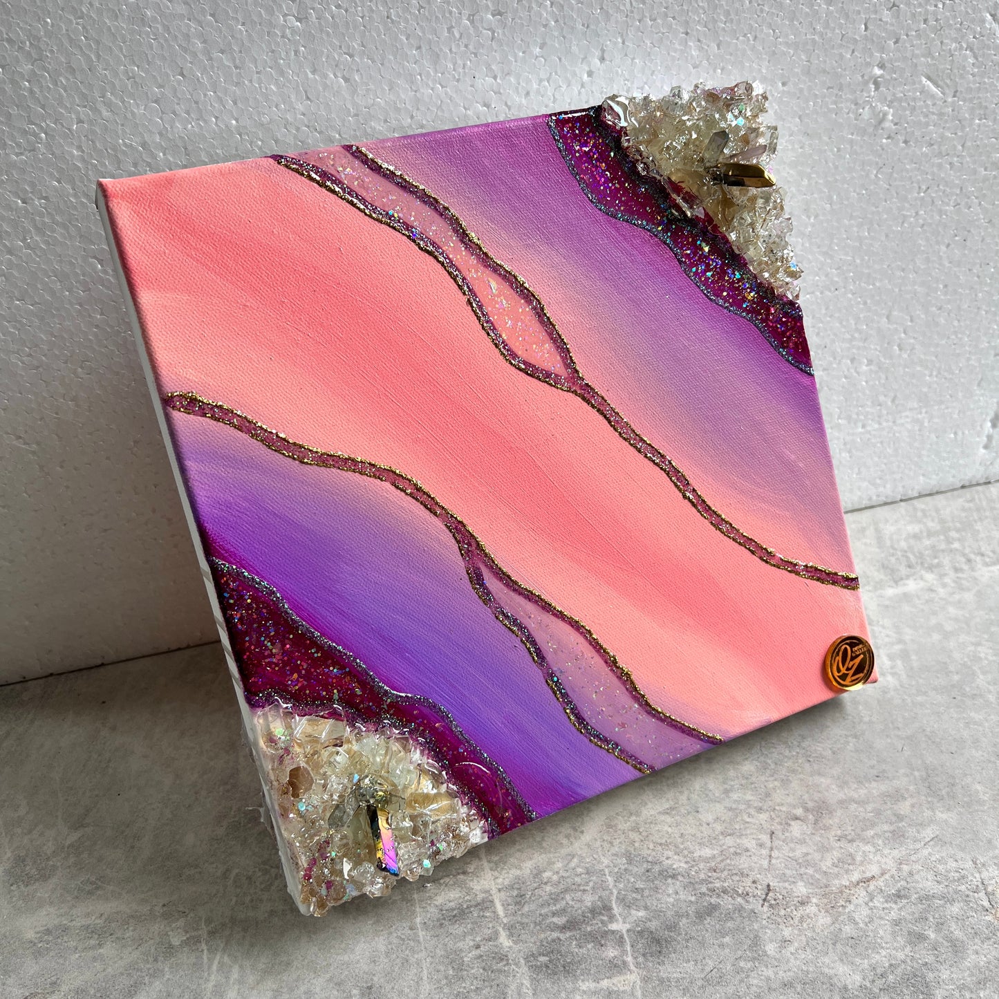 Purple Dusk Medium Artwork with Stand