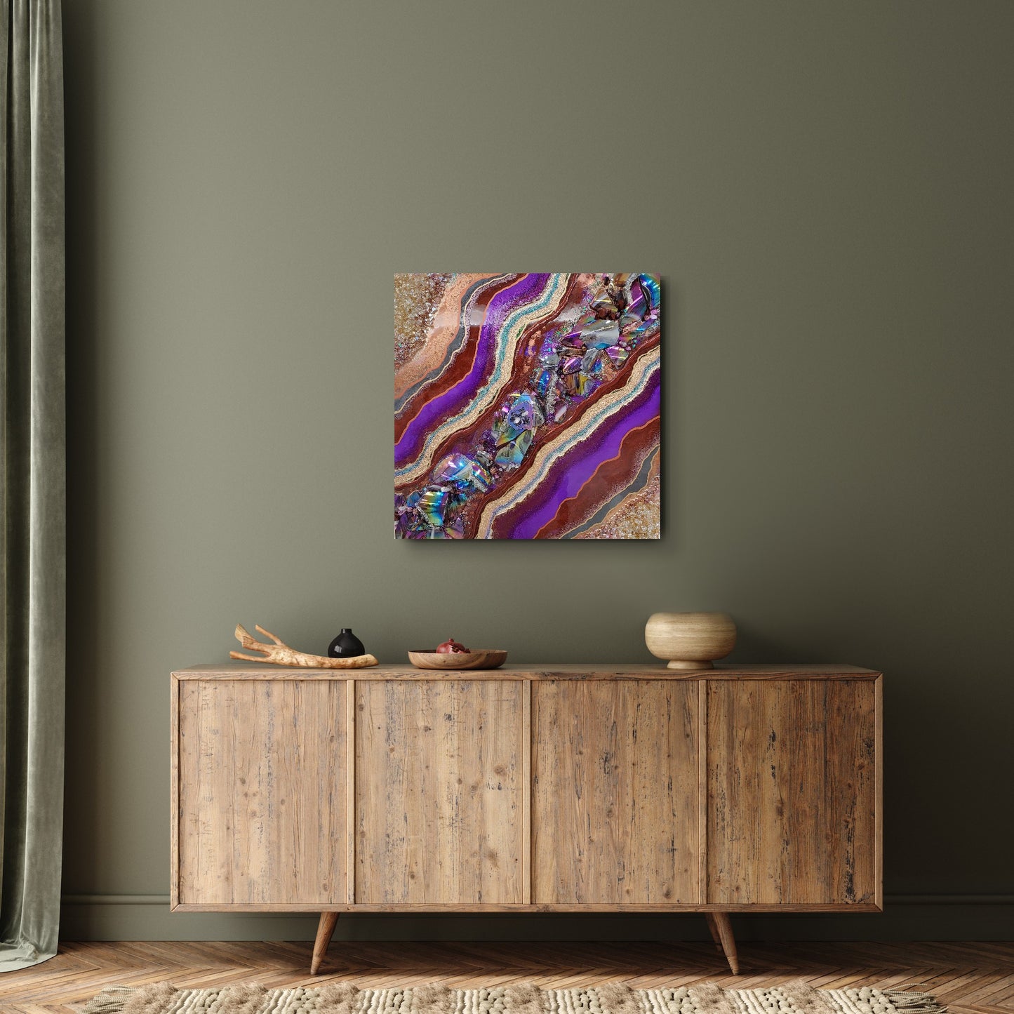 Kintsugi In Violet 24x24