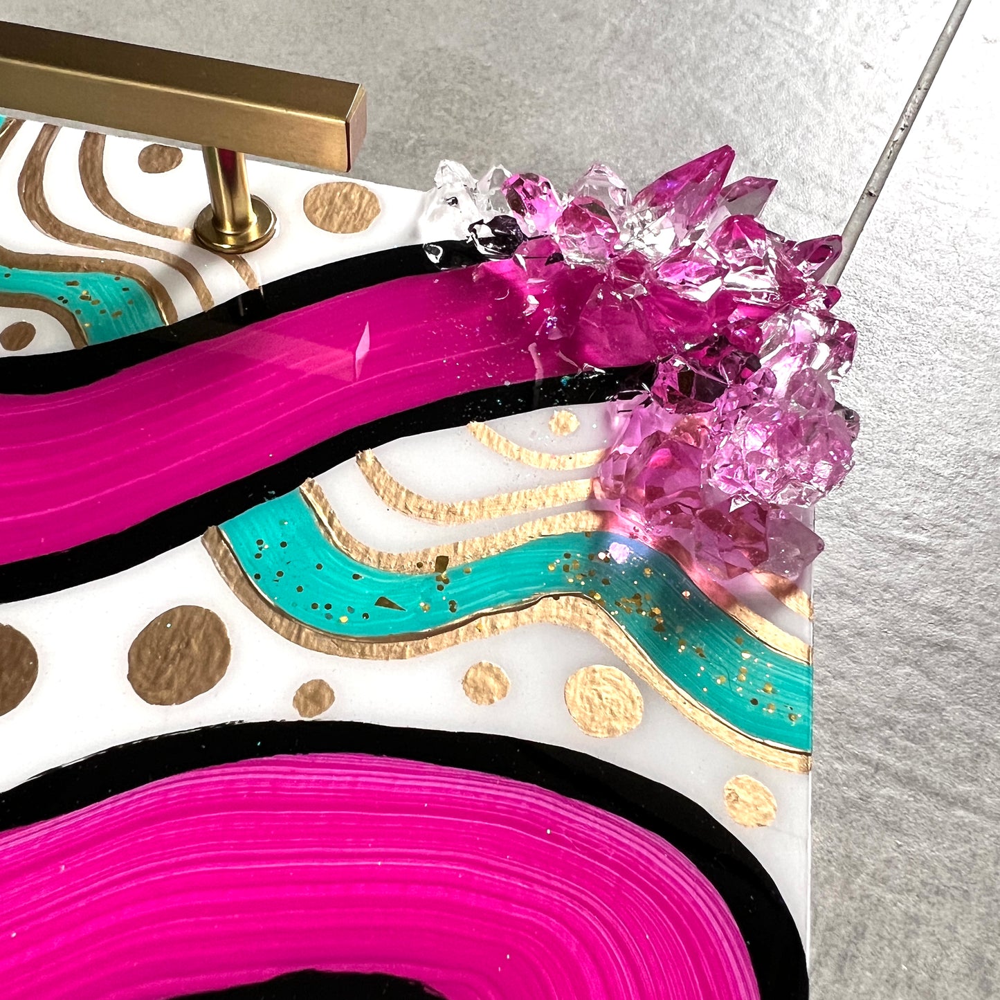 Miss Mocha Hand Painted Luxury Resin Tray
