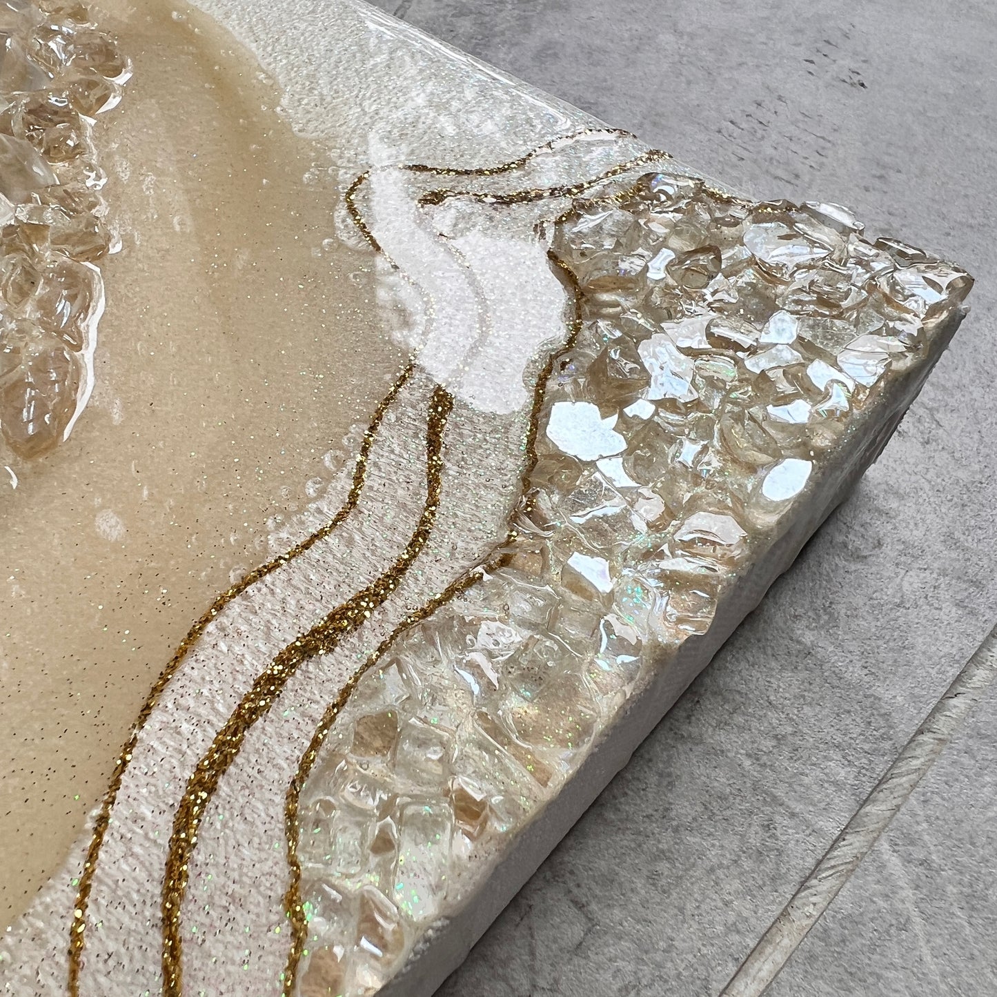 3 Dimensional Geode Artwork with Stand