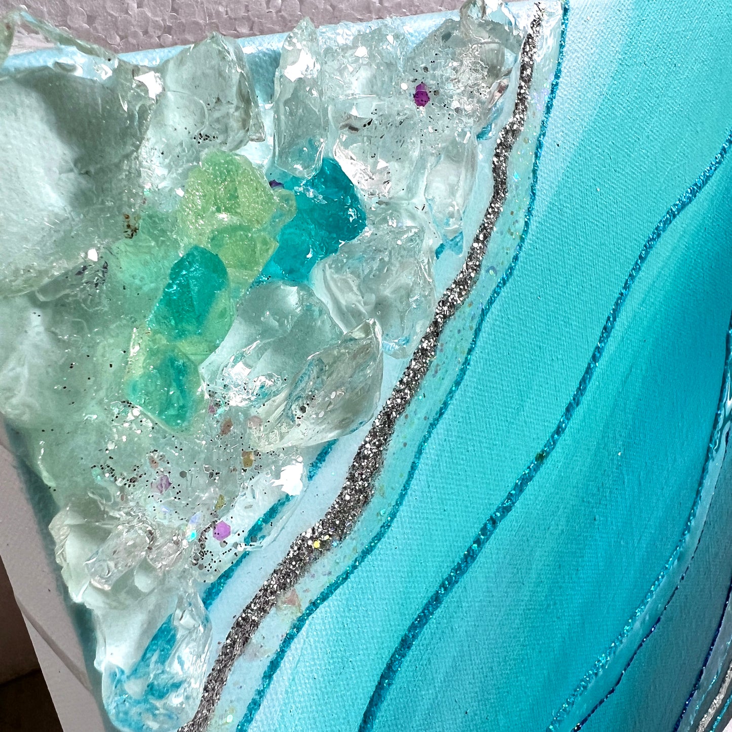 Sea Blue Medium Artwork with Stand