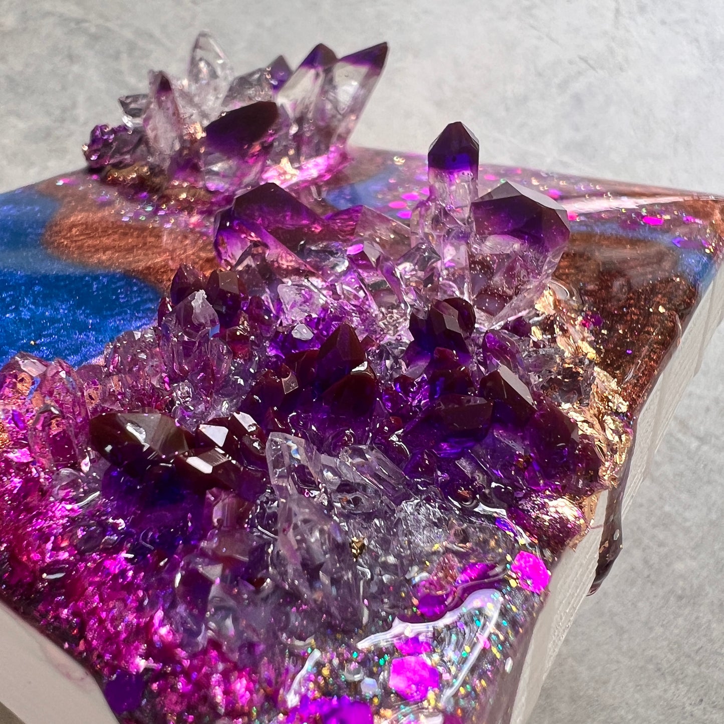 Amethyst Mini Geode Artwork with Stand