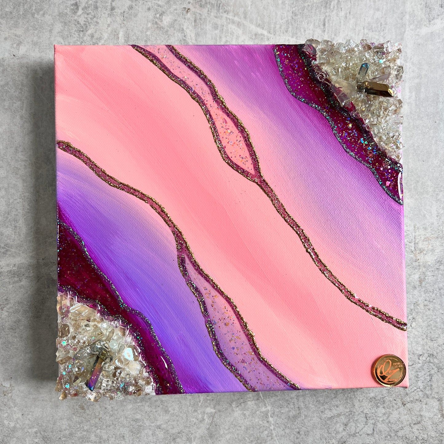 Purple Dusk Medium Artwork with Stand