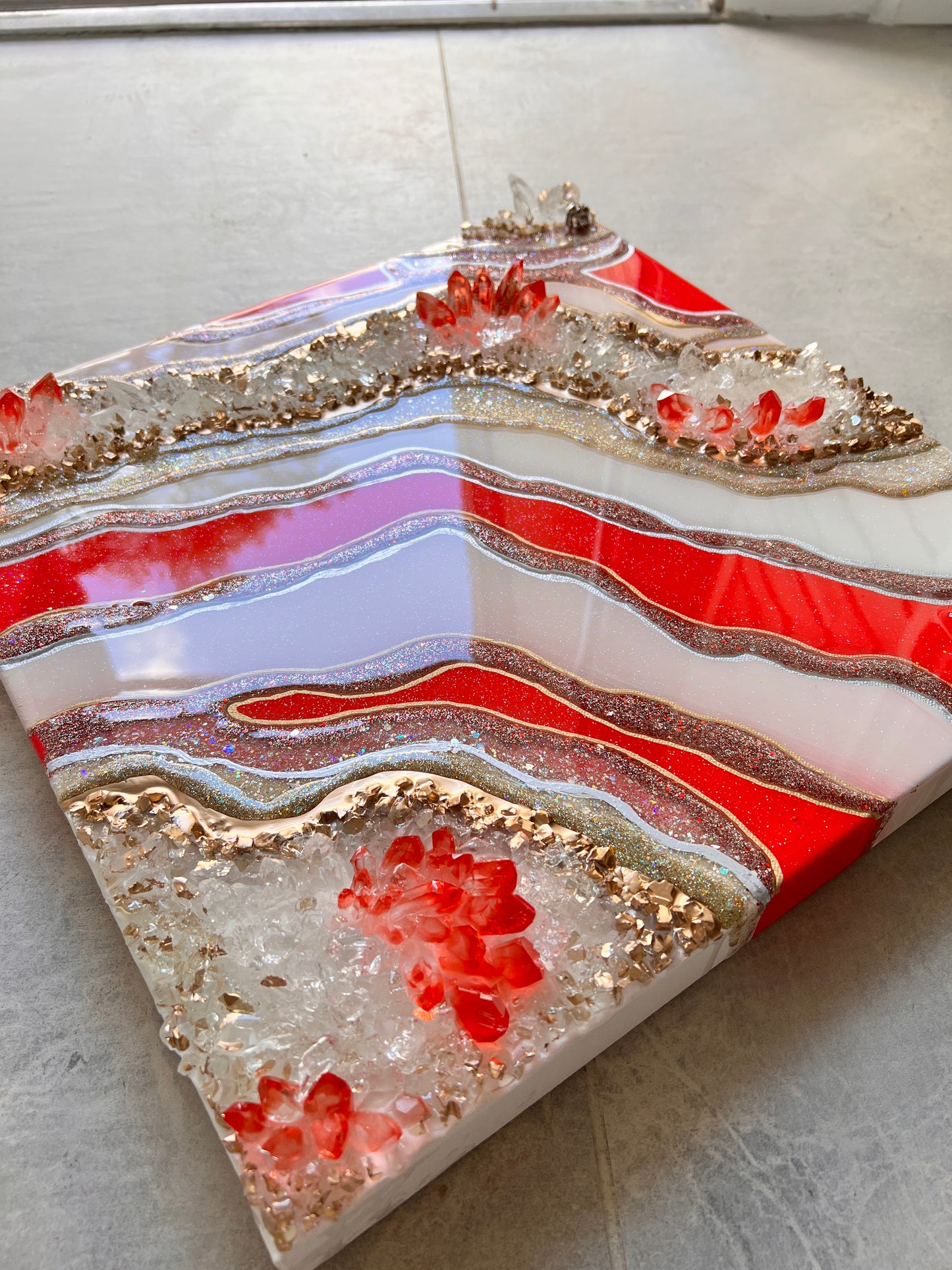 Delta Crimson and Cream 20x20
