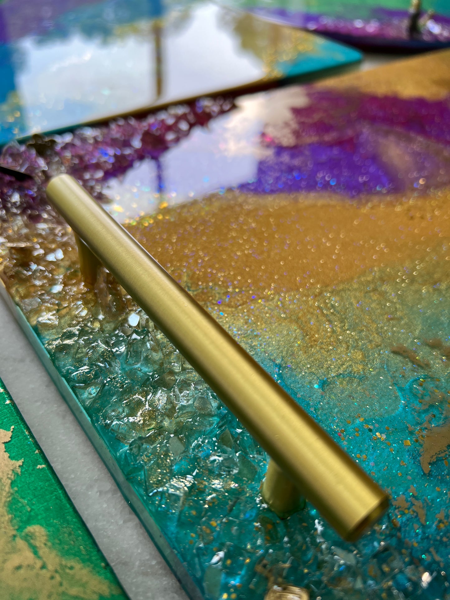 The QZ Peacock Jewel Tone Luxury Tray