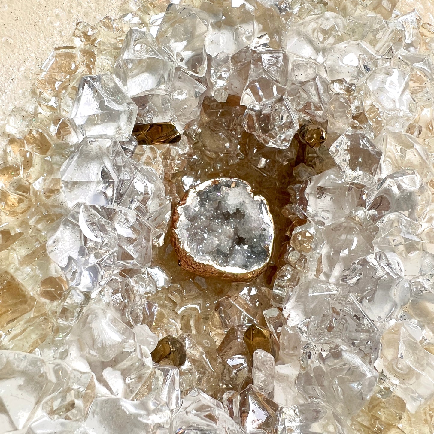 3 Dimensional Geode Artwork with Stand