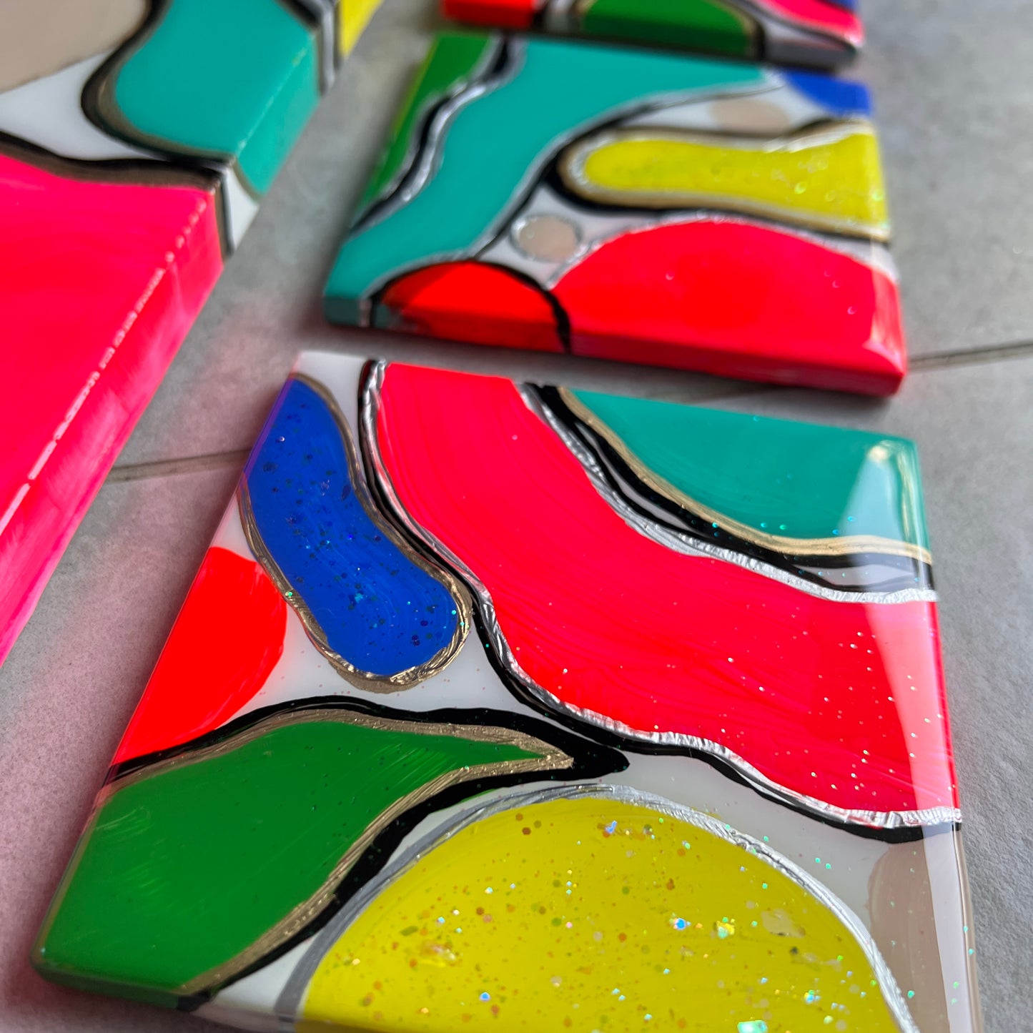 Art Pop luxe tray & coasters