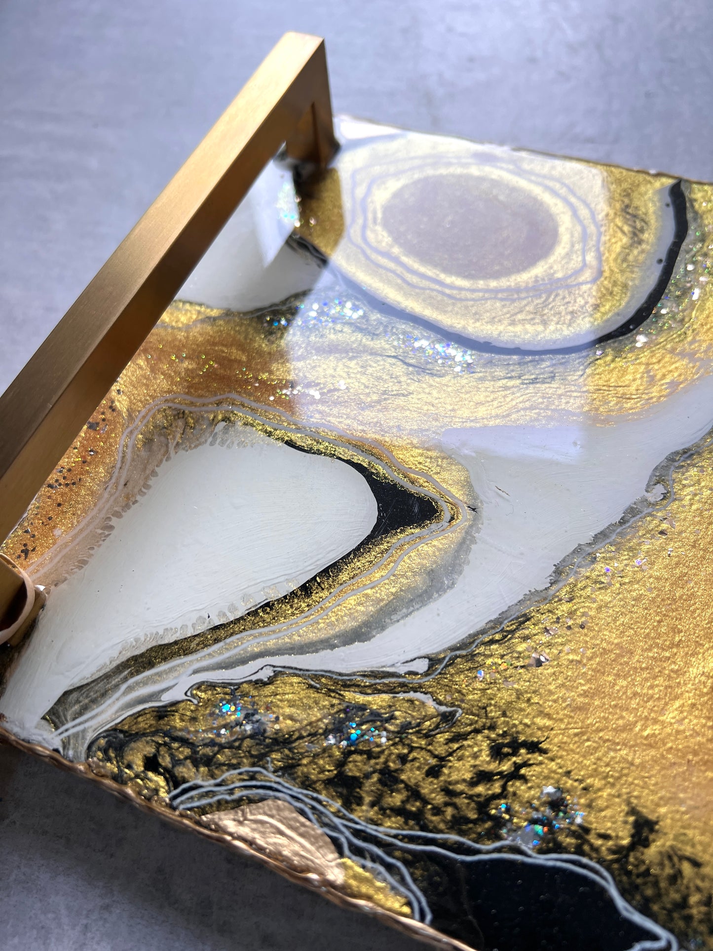 Extra Large Gold Luxe Tray & Coasters