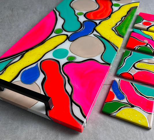 Art Pop luxe tray & coasters