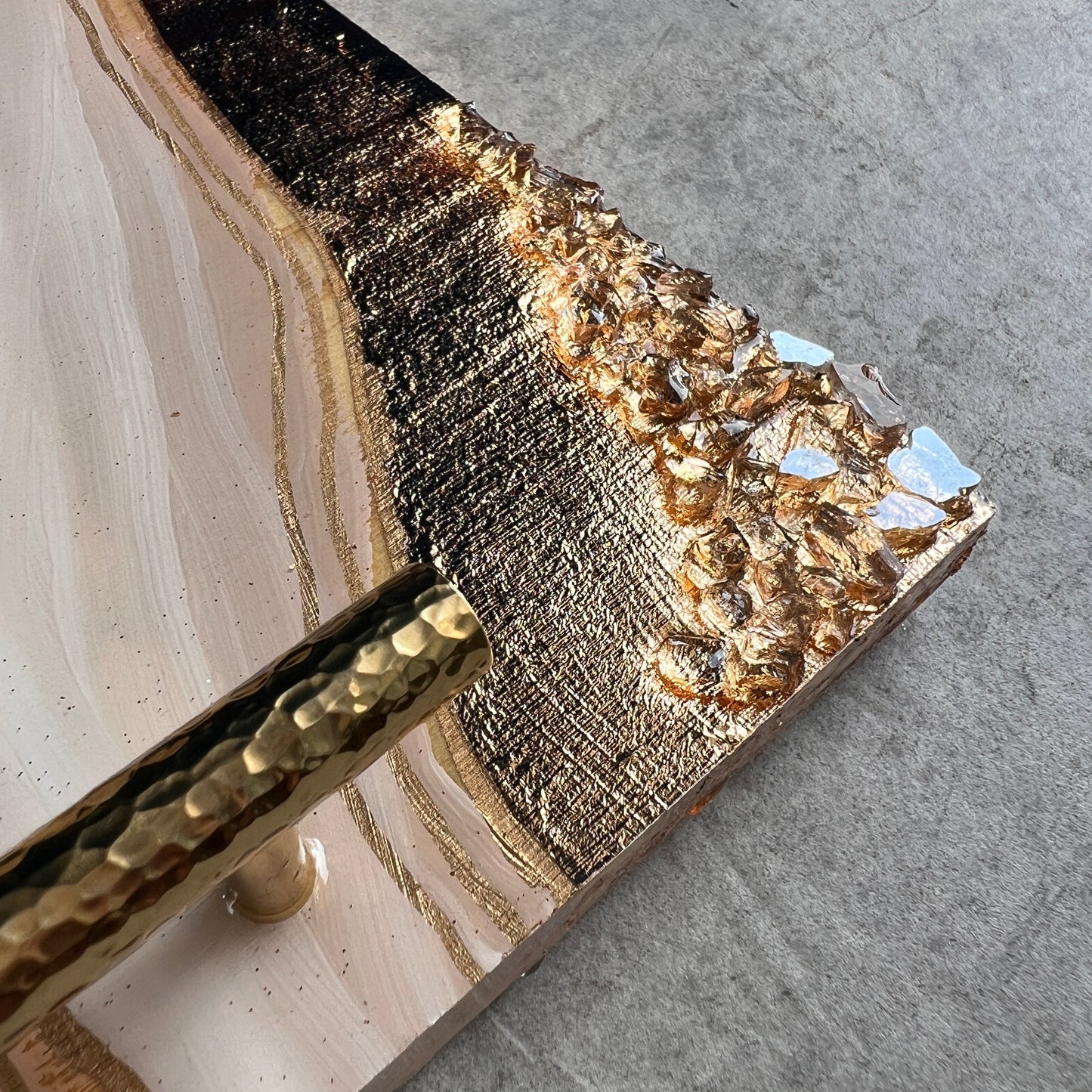 Golden Streaks Luxe Tray