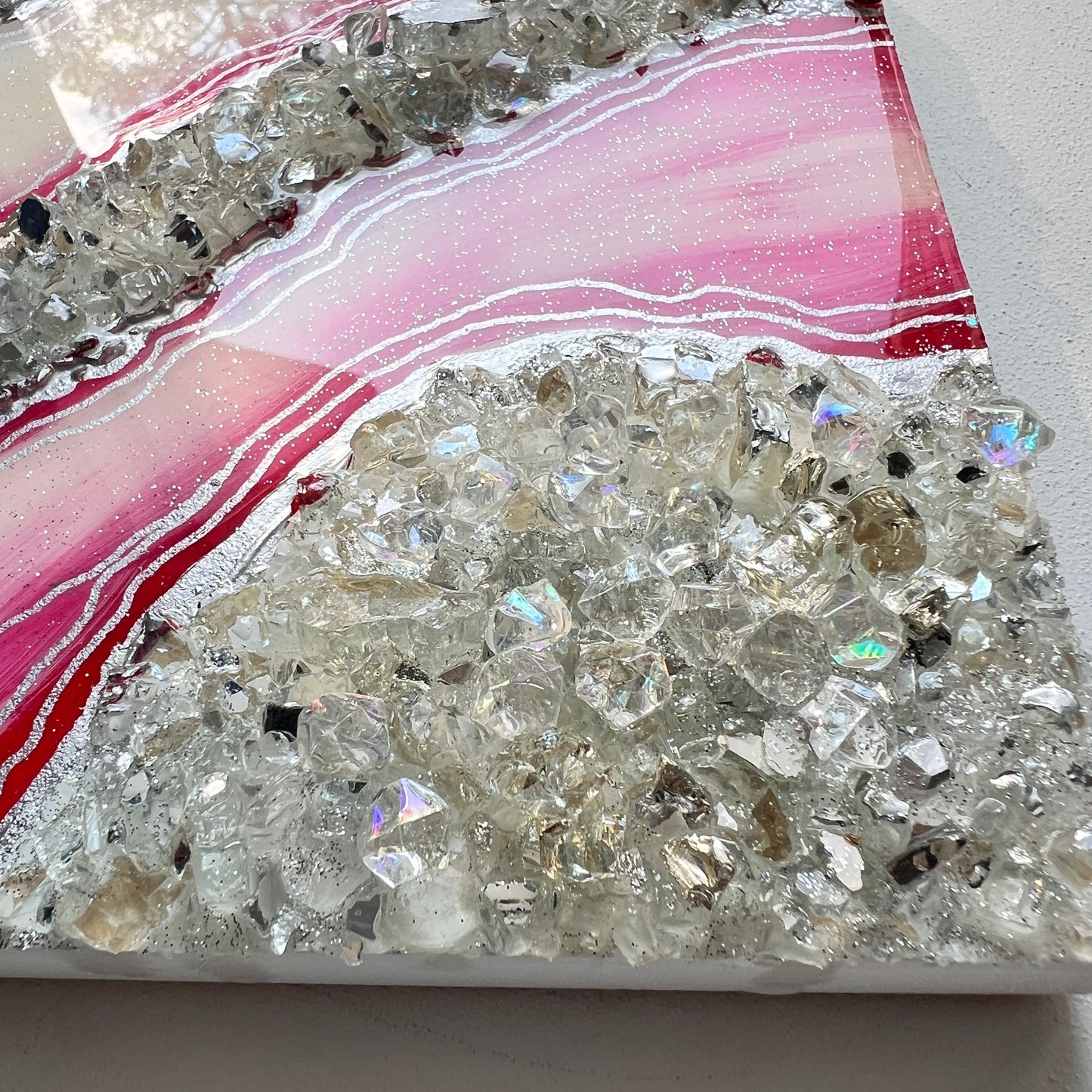 Waves of Silver Ember 8x8