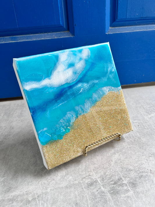 Beachy mini Artwork with Stand