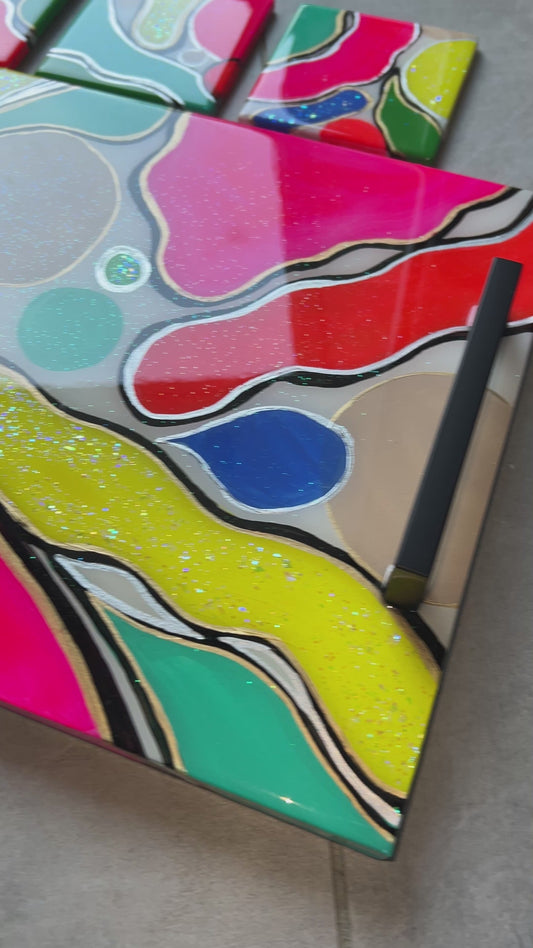 Art Pop luxe tray & coasters