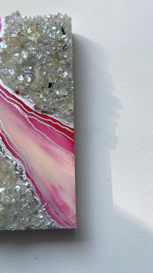 Waves of Silver Ember 8x8