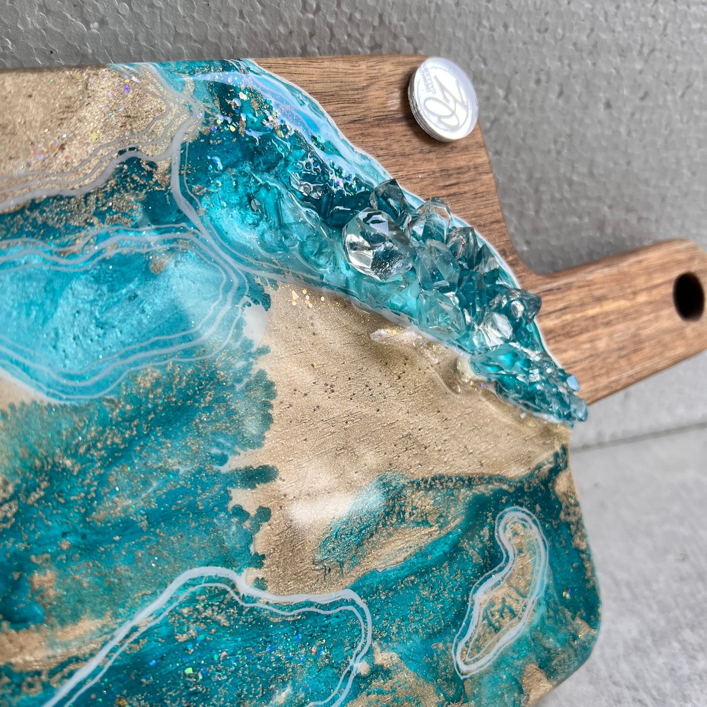 Cool Ocean Dip Charcuterie Board with Coasters