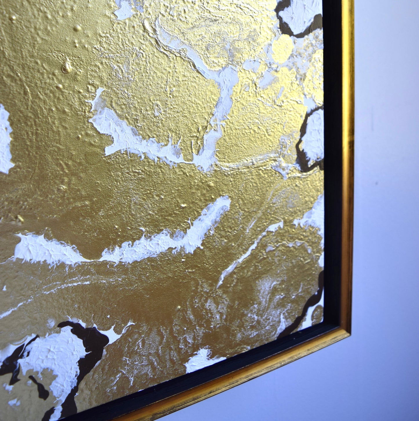 River of Bronze Artwork with Floating Frame 48x72